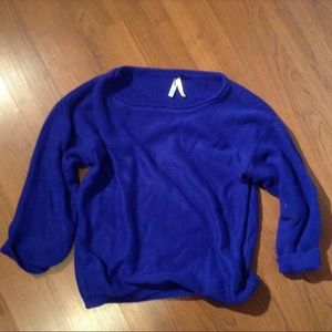 Bright blue sweater